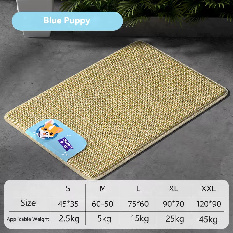 Pet Summer Mat Nest Cat Natural Weave Pet Ice Mat Pet Mat Pet Bed Dogs House Cat Home Pet Bed Pet Ice Mat