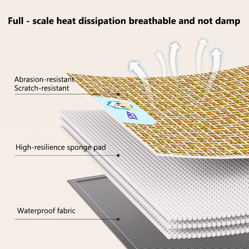 Pet Summer Mat Nest Cat Natural Weave Pet Ice Mat Pet Mat Pet Bed Dogs House Cat Home Pet Bed Pet Ice Mat